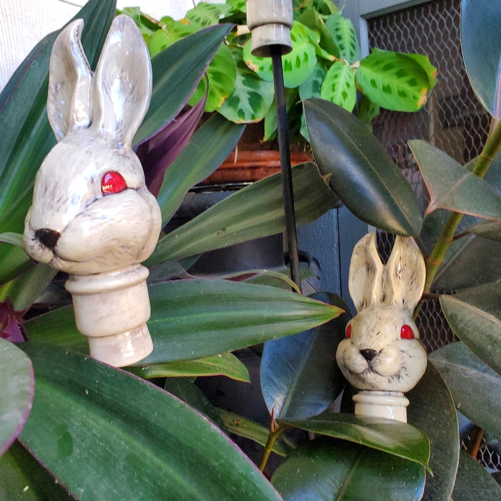 Ceramic Rabbit Garden Art - Picture 2 of 8